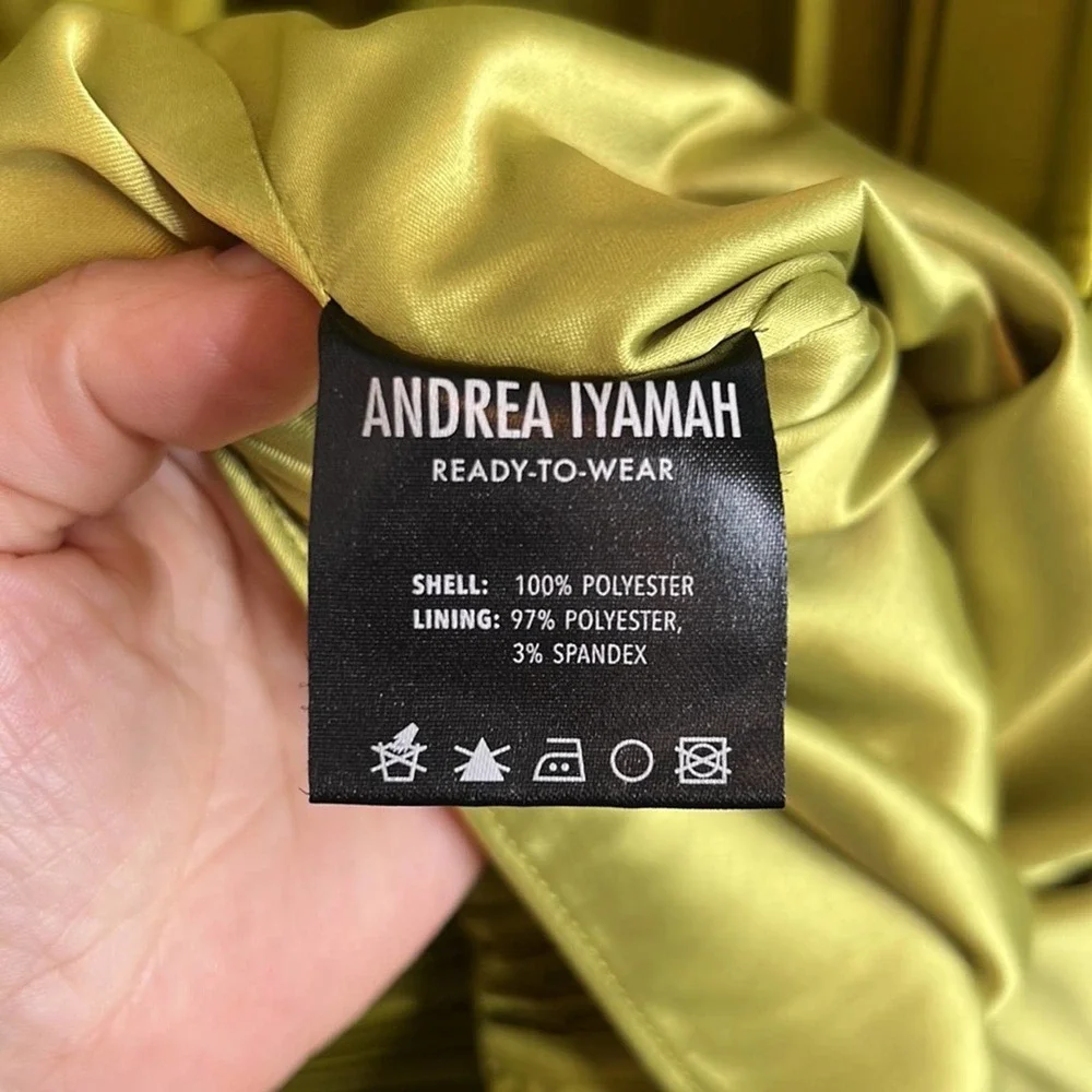 Andrea Iyamah Raffle Pleated Satin Formal Dress - Picture 12 of 13